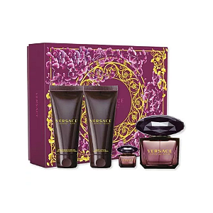 Kit Crystal Noir Versace Edp 4 peças