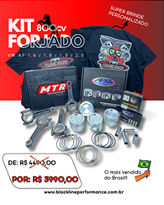 KIT AP FORJADO PISTÃO AFP 800CV + PINOS + ANEIS + BIELAS MTR 800CV