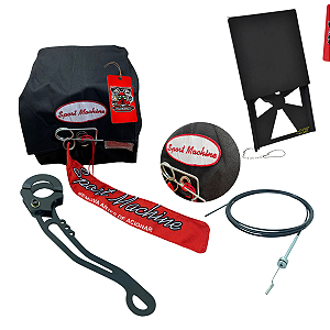 KIT COLMPLETO PARAQUEDAS SPORT MACHINE +  SUPORTE CURTO AG + ALAVANCA ACIONADORA + ESPIA