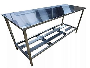 Mesa Inox Industrial 190cm X 70cm X 90cm