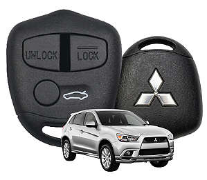 Chave Carcaça Mitsubishi Asx L200 Lancer Pajero Outlander 2 e 3 Botões