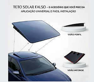 Teto Solar Elevado (falso) Fake Genérico Universal Para Vw Gm Fiat Peugeot Honda