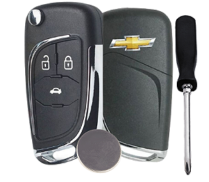 Capa Chave Canivete Chevrolet Gm Onix Cruze Tracker Montana + Mini Chave Phillips + Bateria CR032