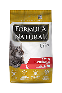 Ração Fórmula Natural Life para Gatos Adultos Castrados Sabor Salmão