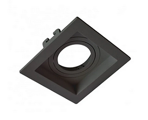 EMBUTIDO MR16 RECUADO QD PRETO E16RP