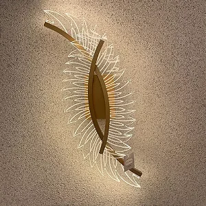 ARANDELA LED ZIBAL 16W 3000K IP20 100-240V DOURADO BRILHO AD 2010