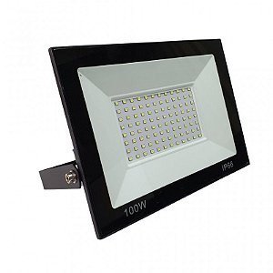 REFLETOR LED 100W 6500K 100-240V IP66 PRETO RF 6622