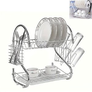 Escorredor Louça Pia Bancada Seca Bandeja Drenagem Duravel Grande Inox
