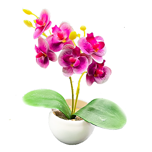 60 Vasos Decorativos Com Orquideas Artificiais 3D Lembrancinha de Casamento Decoração