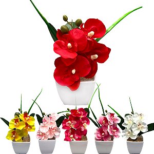 Arranjo Mini Orquidea Artificial Cetim Para Decoração de Casa, Casamento, Lembrancinhas