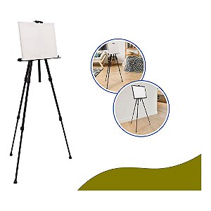 Cavalete Dobrável Para Pintura Tripé Ajustável Suporte Tela