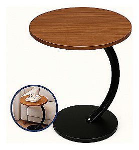 Mesa Apoio Lateral Redonda Mdf Notebook