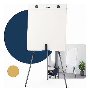 Flip Chart Retrátil  C/ Suporte 1,73m Altura Tripé Ajustável