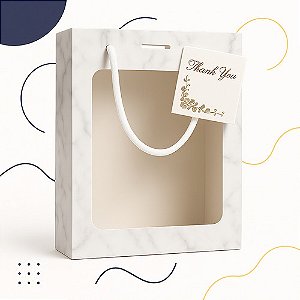 Kit Embalagem Visor Luxo 5un Sacola C/ Etiqueta Charmosa