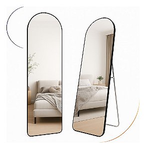 Espelho Oval 147x36cm Corpo Inteiro Moderno Chão Parede Slim