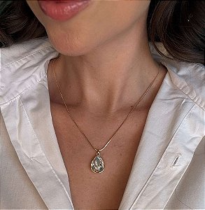 Colar Ponto de Luz G Banhado a Ouro 18k