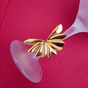 Brinco Orgânico Asas Banhado a Ouro 18k