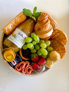 Cesta de Café da manhã com Itens Artesanais | Cesta de Café P - ideal 1 pessoa