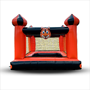 Piscina de Bolinha Castelinho Inflável Tigrinho - Laranja e Preto - C/ Motor