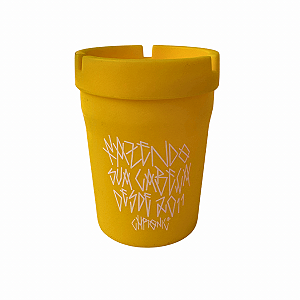 Cinzeiro Portátil PVC Amarelo