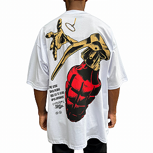Camiseta Oversized Chronic x Thaíde Granada Branco