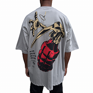 Camiseta Oversized Chronic x Thaíde Granada Cinza