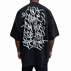 Camiseta Oversized Chronic x Thaíde O Corre Preto