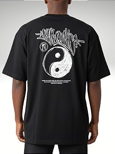 Camiseta Chronic Oversized Linha Pro Yin Yang Preto