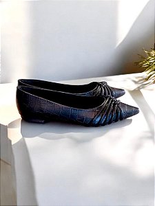 Sapatilha preta croco