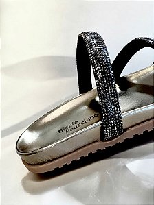 Papete ônix metalizada strass ônix