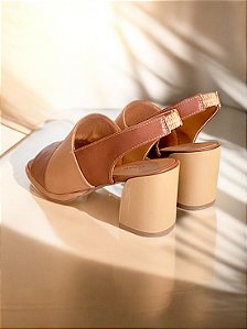 Sandália ankle boot salto bloco