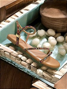 Rasteira brilho colorido