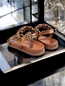 Papete bronze metalizada fru-fru