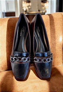 Mocassim paris chocolate e preto