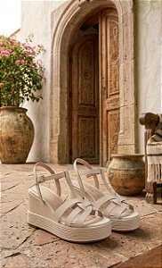 Sandália Anabela Gaia Off White