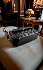 Bolsa Versales couro legítimo preta