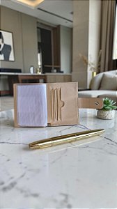 Carteira nude couro legítimo