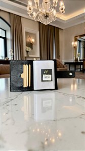 Carteira preta couro legítimo