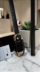 Cinto clássico preto couro legítimo