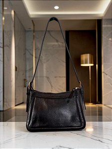 Bolsa Hobo Preta Couro Legítimo Nobre