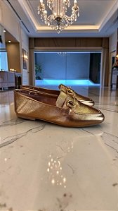 Mocassim Couro Legítimo Bronze