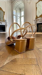 Slingback Ouro Velho Salto Bloco