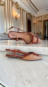 Sapatilha Slingback Juta & Capuccino