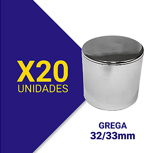Capa de porca grega 32/33 Cromada Kit 20 Unidades