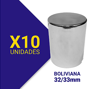 Capa de Porca Boliviana 32/33 cromada Kit 10 Unidades