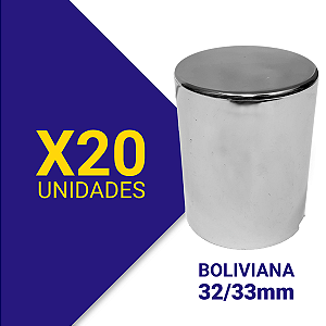 Capa de Porca Boliviana 32/33 cromada Kit 20 Unidades