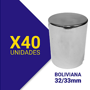 Capa de Porca Boliviana 32/33 cromada Kit 40 Unidades