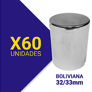 Capa de Porca Boliviana 32/33 cromada Kit 60 Unidades