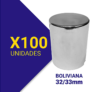 Capa de Porca Boliviana 32/33 cromada Kit 100 Unidades