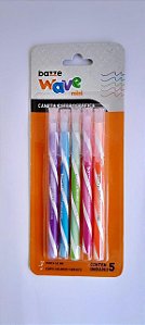 Caneta Wave mini colorida 5 cores - Bazze